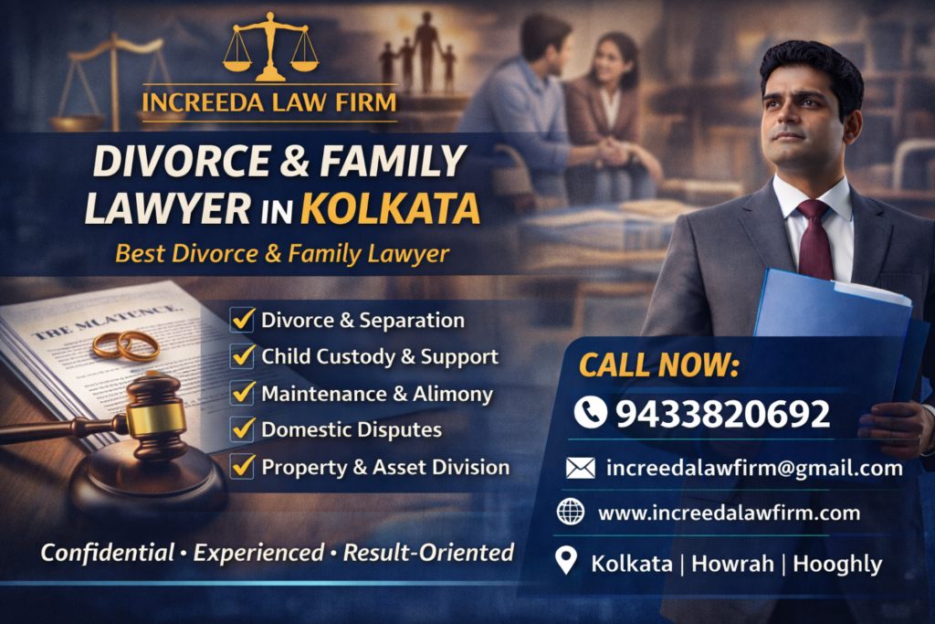 Experienced divorce and family lawyer in Kolkata offering professional matrimonial legal support.