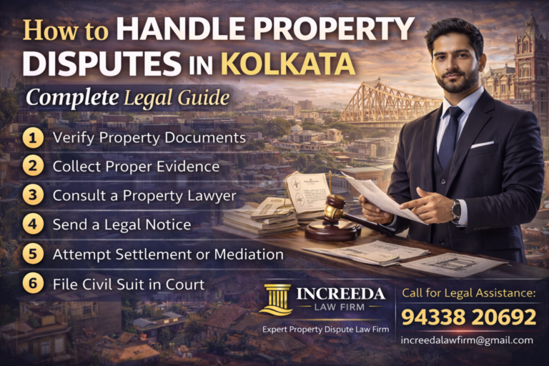Facing property disputes in Kolkata? Learn legal steps, documentation, and court procedures for effective resolution.