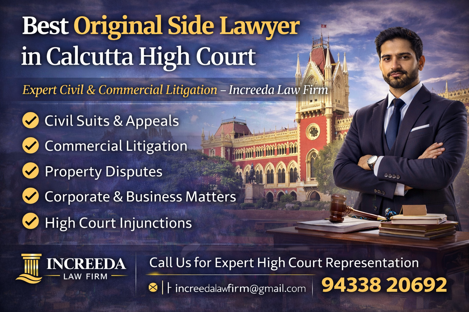 Best Original Side Lawyer in Calcutta High Court – High Court Civil Litigation Expert