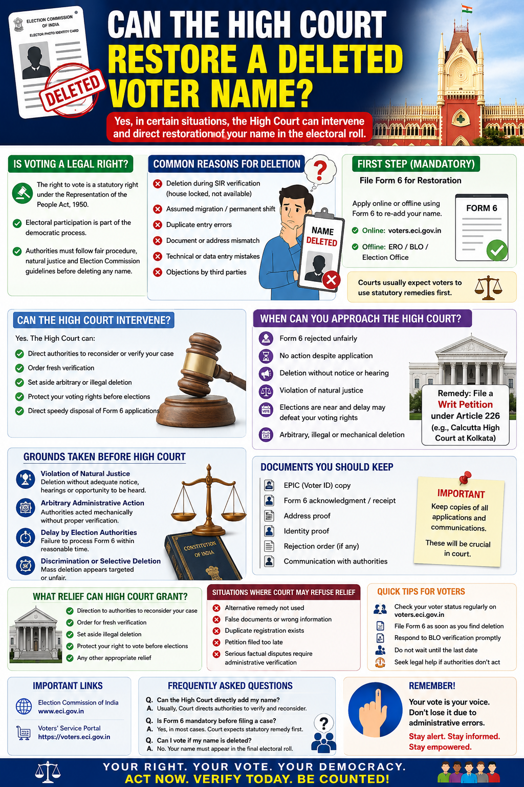 Can the High Court Restore a Deleted Voter Name? Legal Guide 2026
