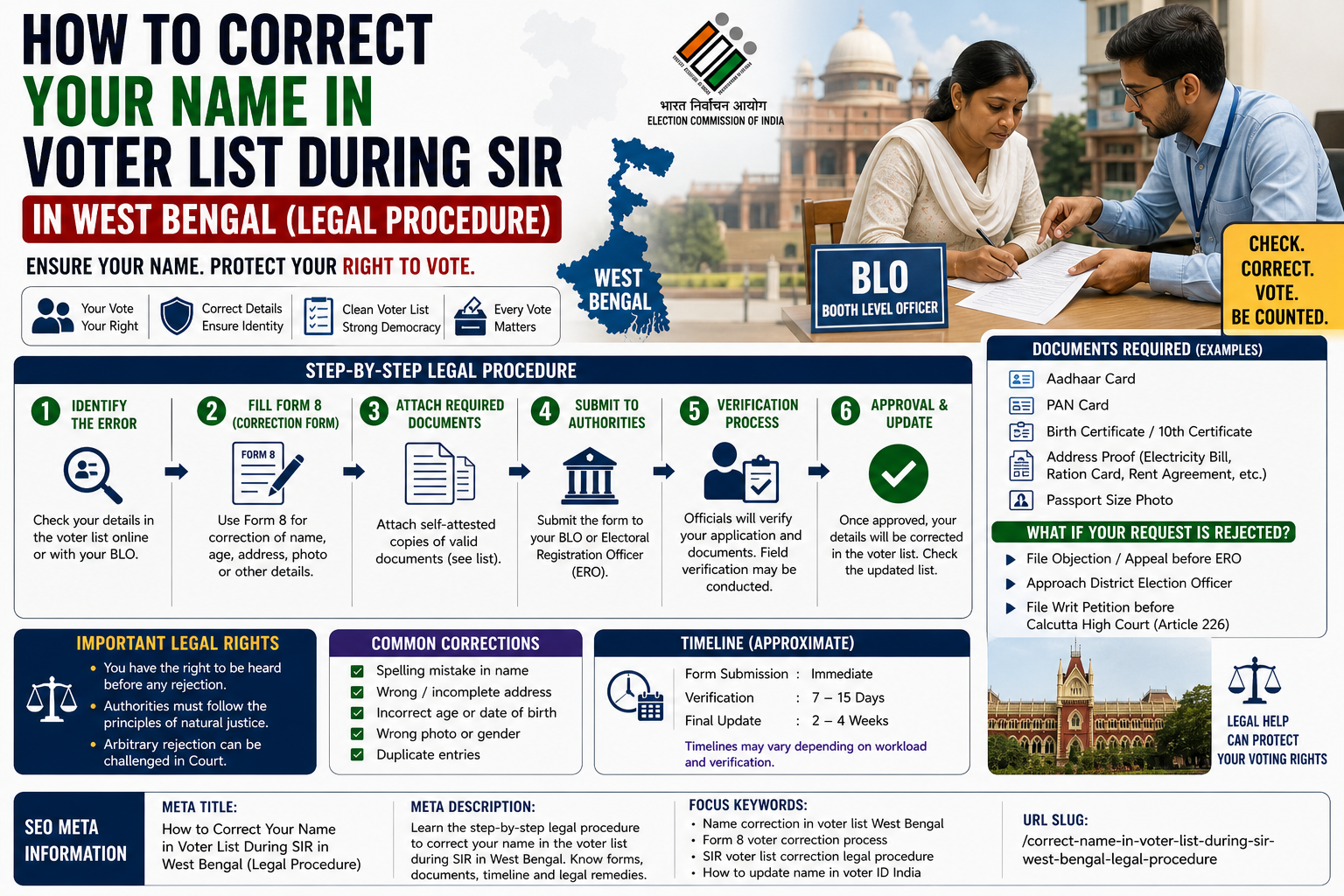 How to Correct Your Name in Voter List During SIR in West Bengal (Legal Procedure 2026)