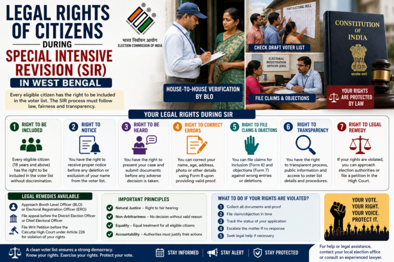 Legal Rights of Citizens During SIR in West Bengal (Complete Guide 2026)