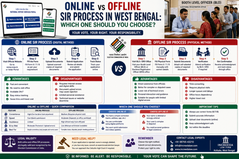 Online vs Offline SIR Process in West Bengal – Which One to Choose? (2026)