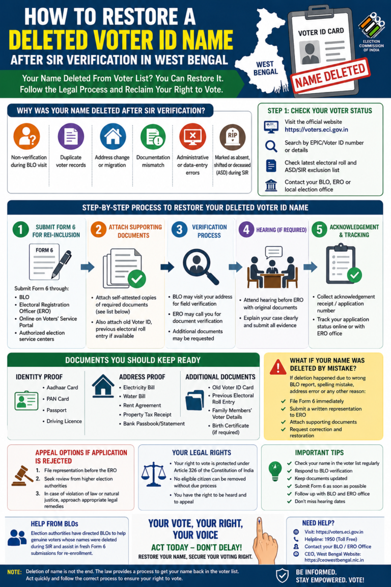 Restore a Deleted Voter ID Name After SIR Verification
