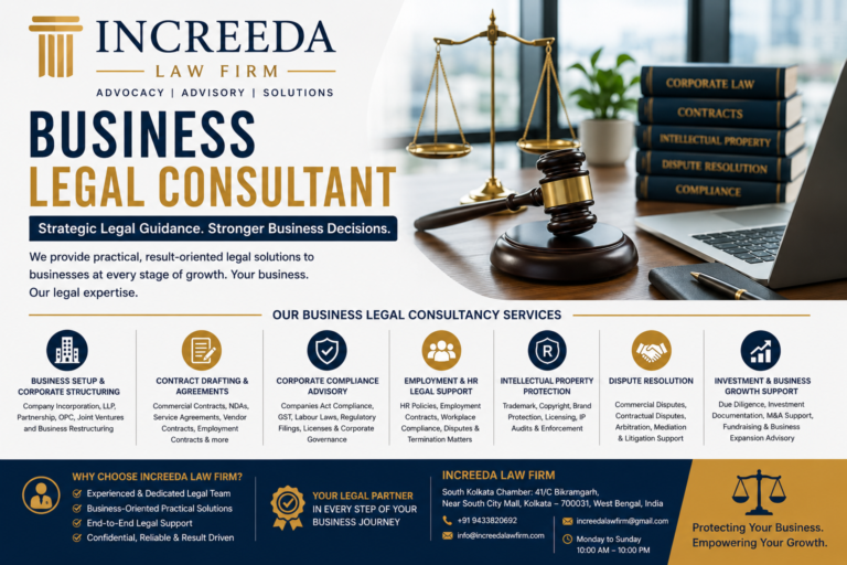 Business Legal Consultant in Kolkata | Increeda Law Firm